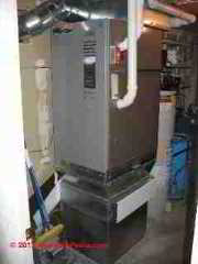 Horizontal warm air furnace in a crawl space (C) Daniel Friedman